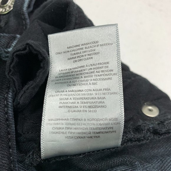 Re/Done Jeans 90s High Rise Ankle Crop Women's 26 Washed Noir Button Fly Denim - Picture 6 of 14